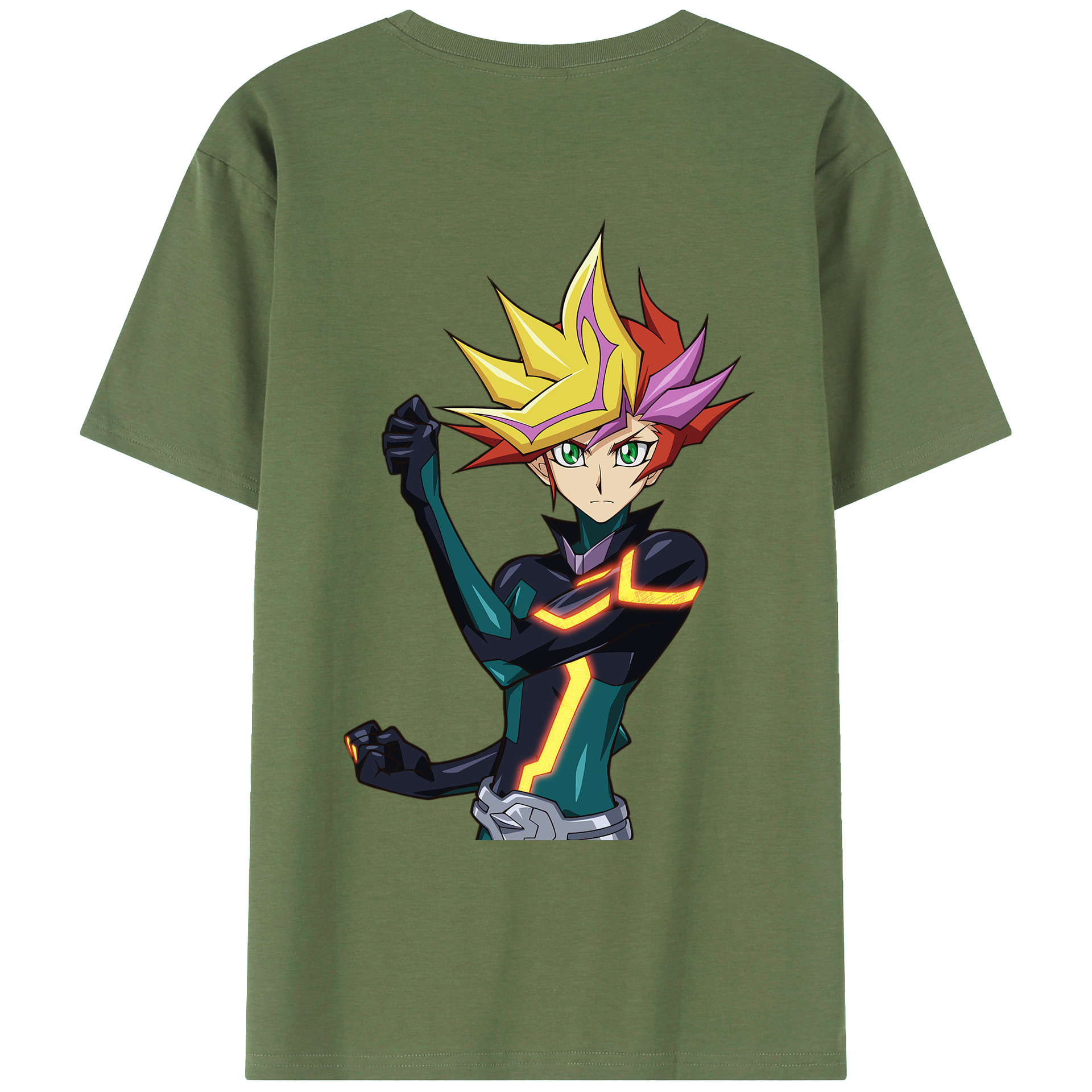 （画像用） 遊☆戯☆王 Yu-Gi-Oh! 綿100％ メンズ半袖Tシャツ（バックプリント） 通気性